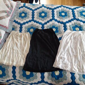 VINTAGE LOT OF 3 HALF SLIPS BLACK WARNERS CREAM WARNERS WHITE LORRAINE